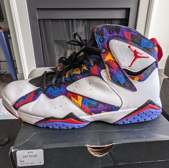 Nike Air Jordan 7 Retro Ugly Sweater Nothing but Net Size 13 - Picture 4 of 15